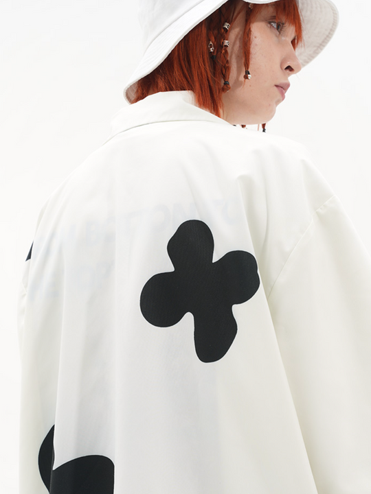 Harsh and Cruel Handpainted Flowers Printed Cuban Shirt