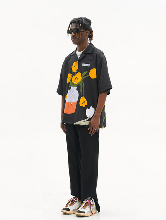 Harsh and Cruel Flower Pot Printed Shirt
