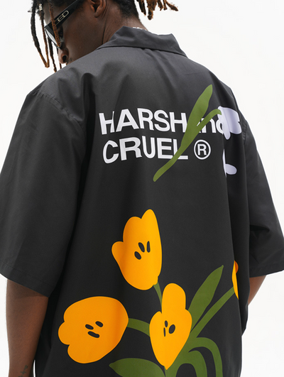 Harsh and Cruel Flower Pot Printed Shirt