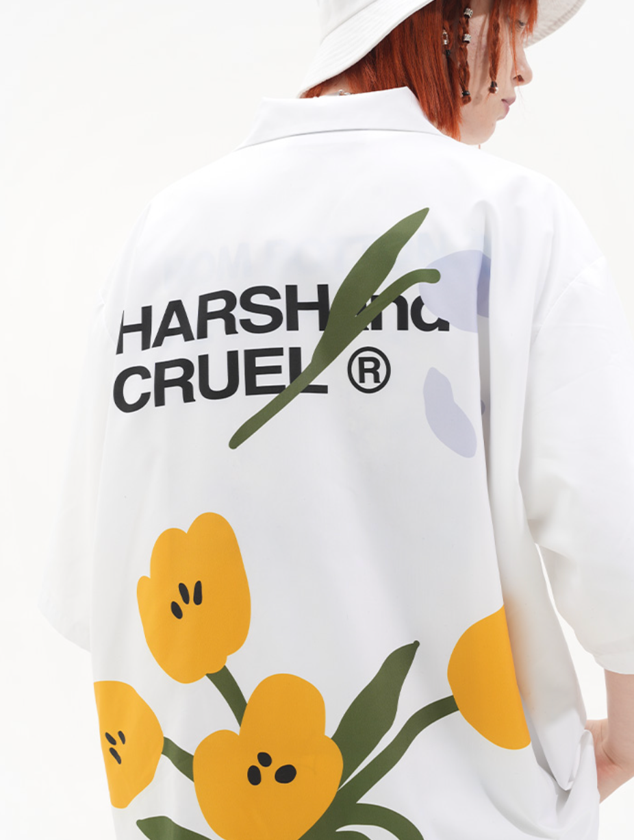 Harsh and Cruel Flower Pot Printed Shirt