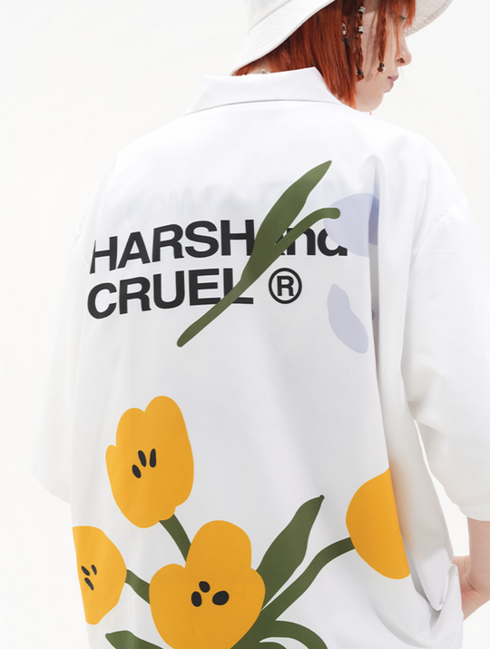 Harsh and Cruel Flower Pot Printed Shirt