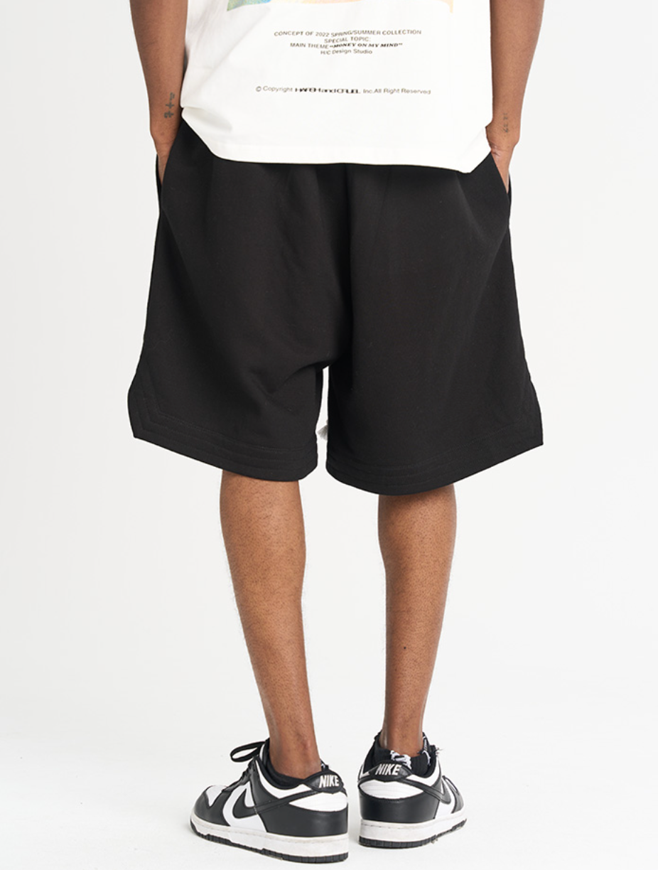 Harsh and Cruel Foam Print Logo Basketball Shorts