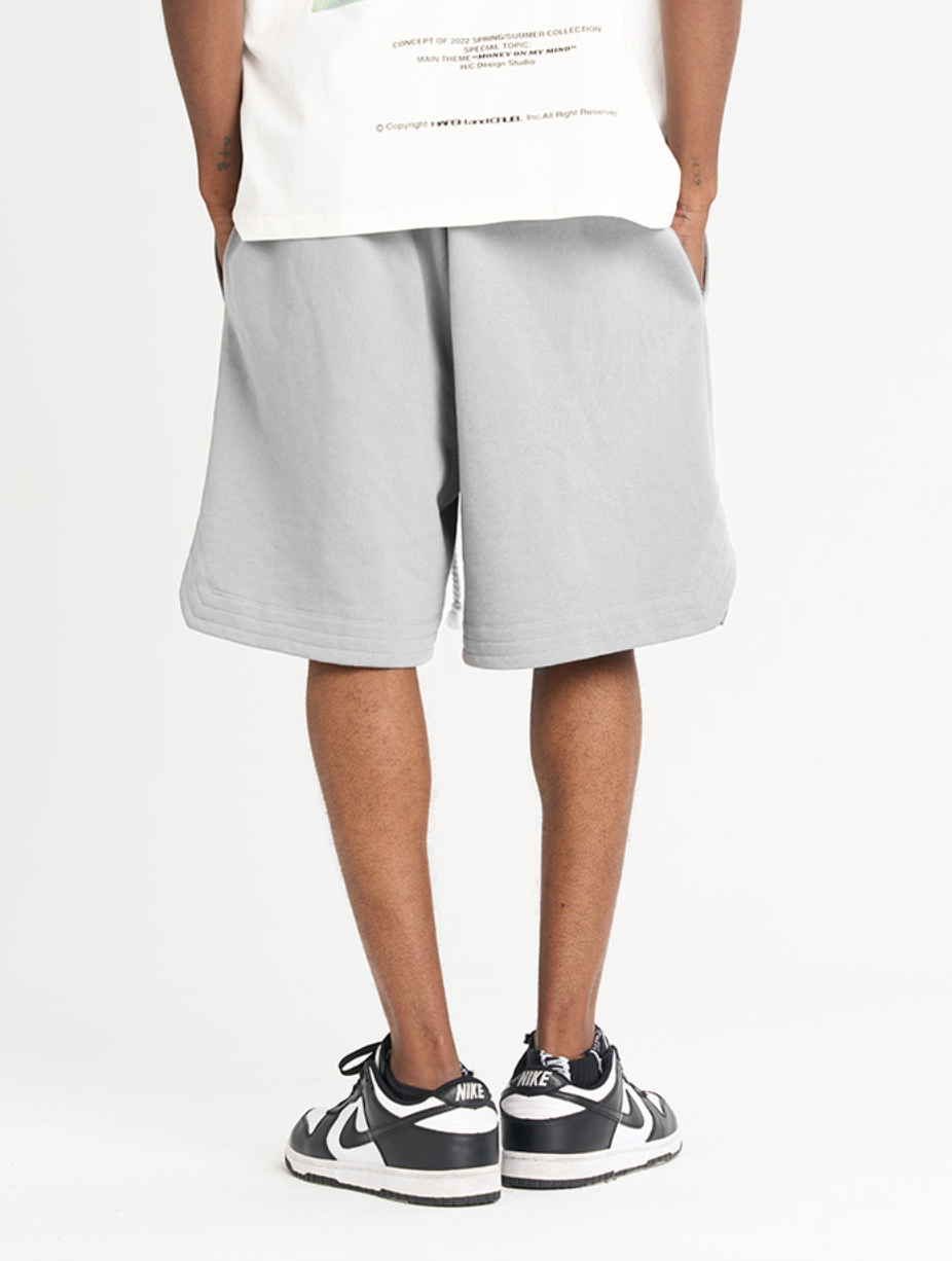 Harsh and Cruel Foam Print Logo Basketball Shorts