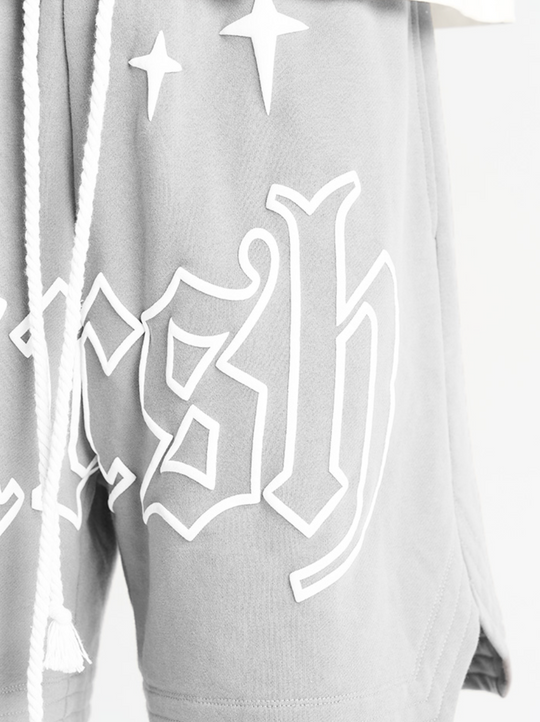 Harsh and Cruel Foam Print Logo Basketball Shorts