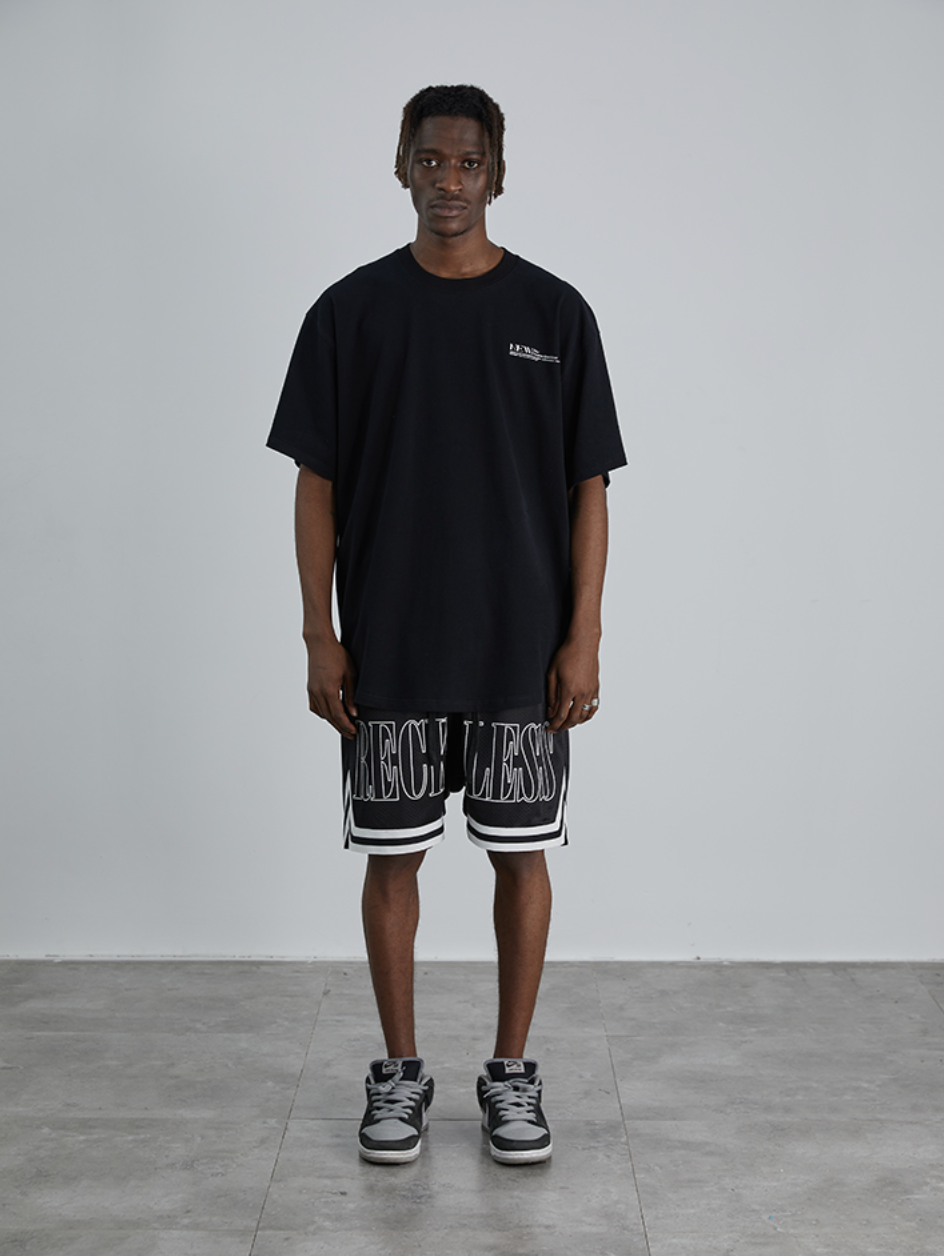 Harsh and Cruel Big Logo Print Basketball Shorts