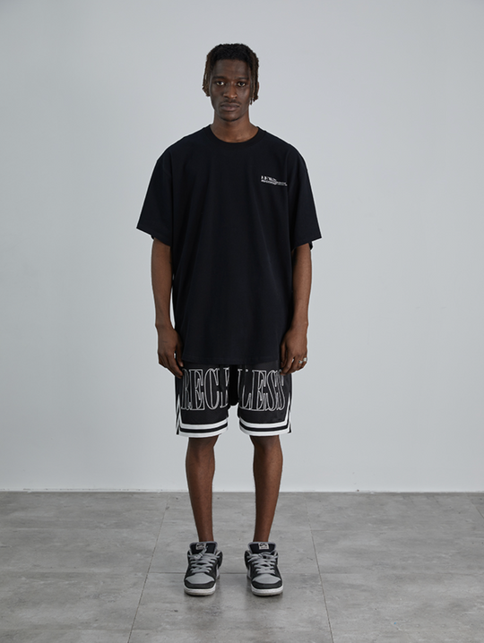Harsh and Cruel Big Logo Print Basketball Shorts