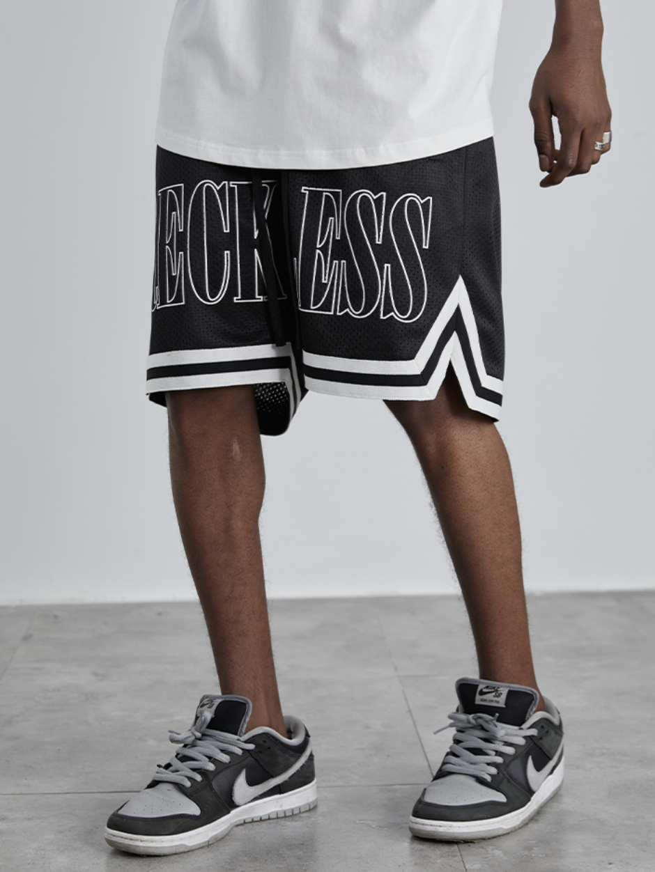 Harsh and Cruel Big Logo Print Basketball Shorts