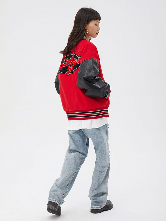 Logo Embroidery Varsity Jacket