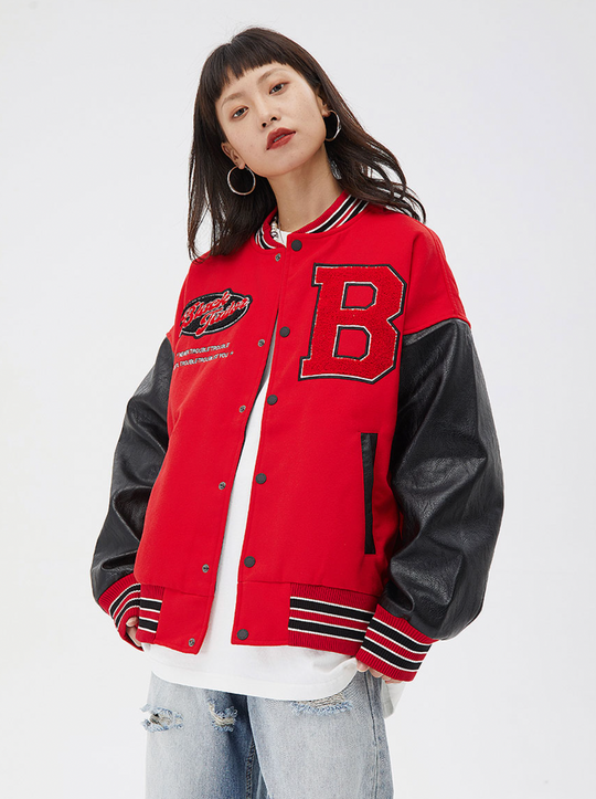 Logo Embroidery Varsity Jacket