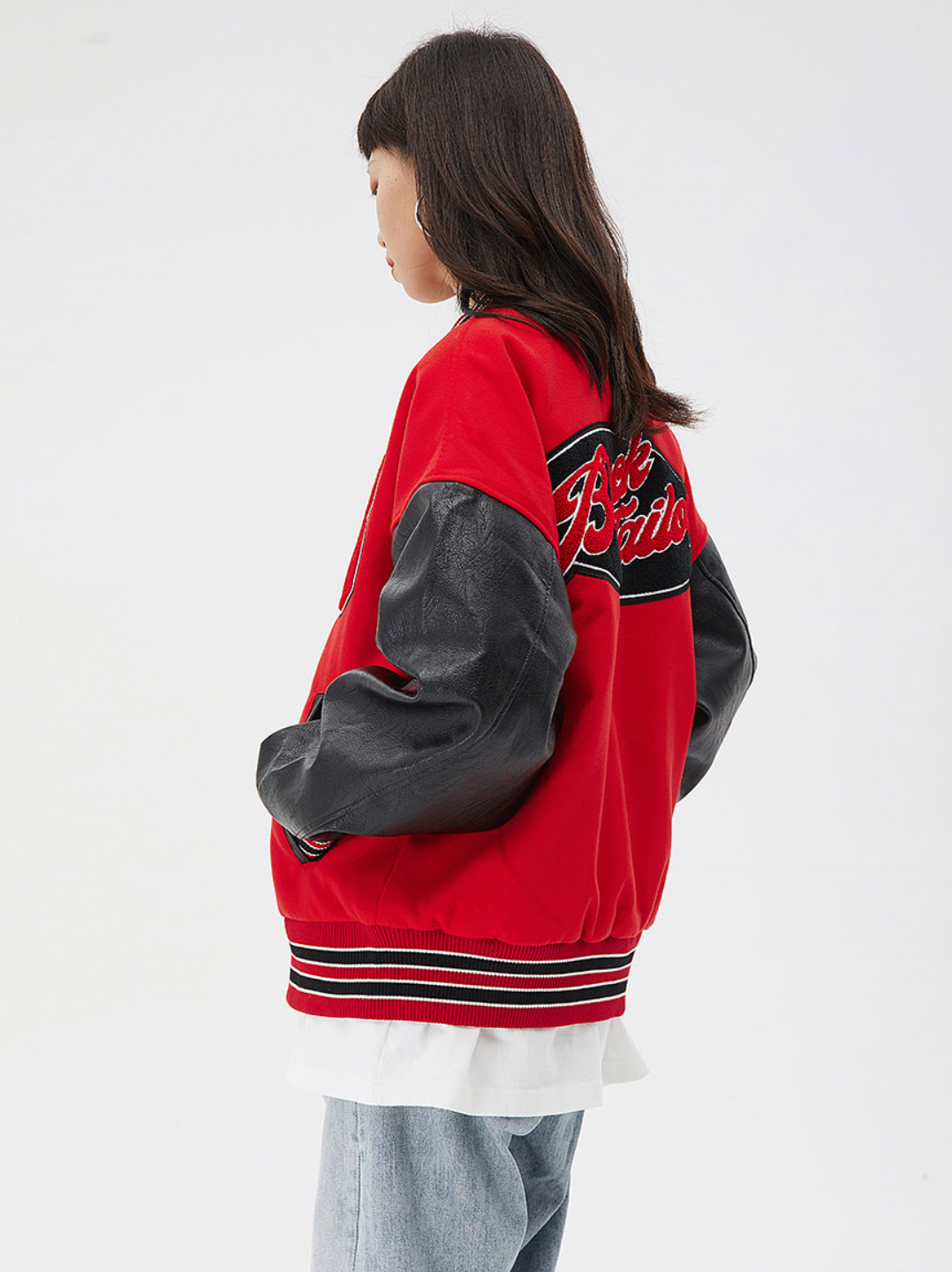 Logo Embroidery Varsity Jacket