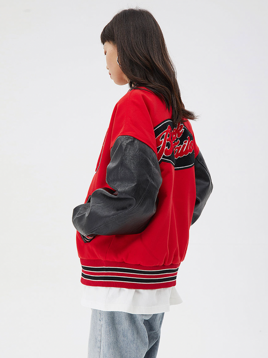 Logo Embroidery Varsity Jacket
