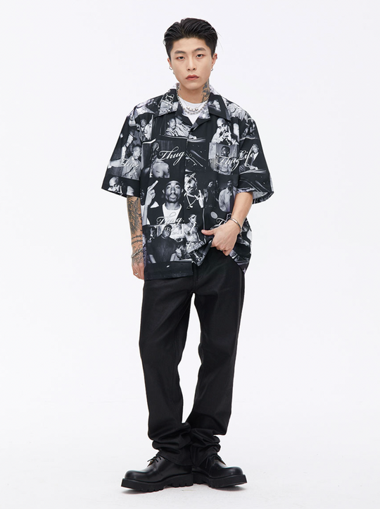 2PAC Full Print Short Sleeved Shirt