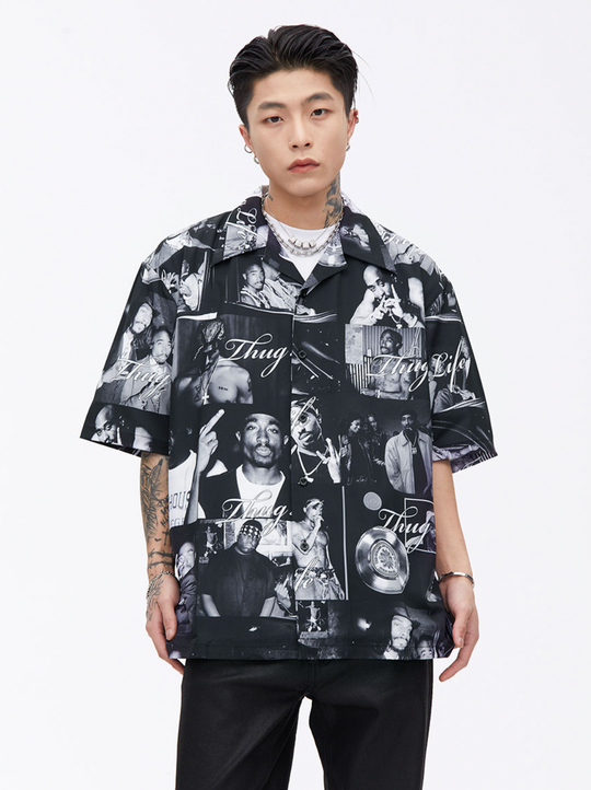 2PAC Full Print Short Sleeved Shirt