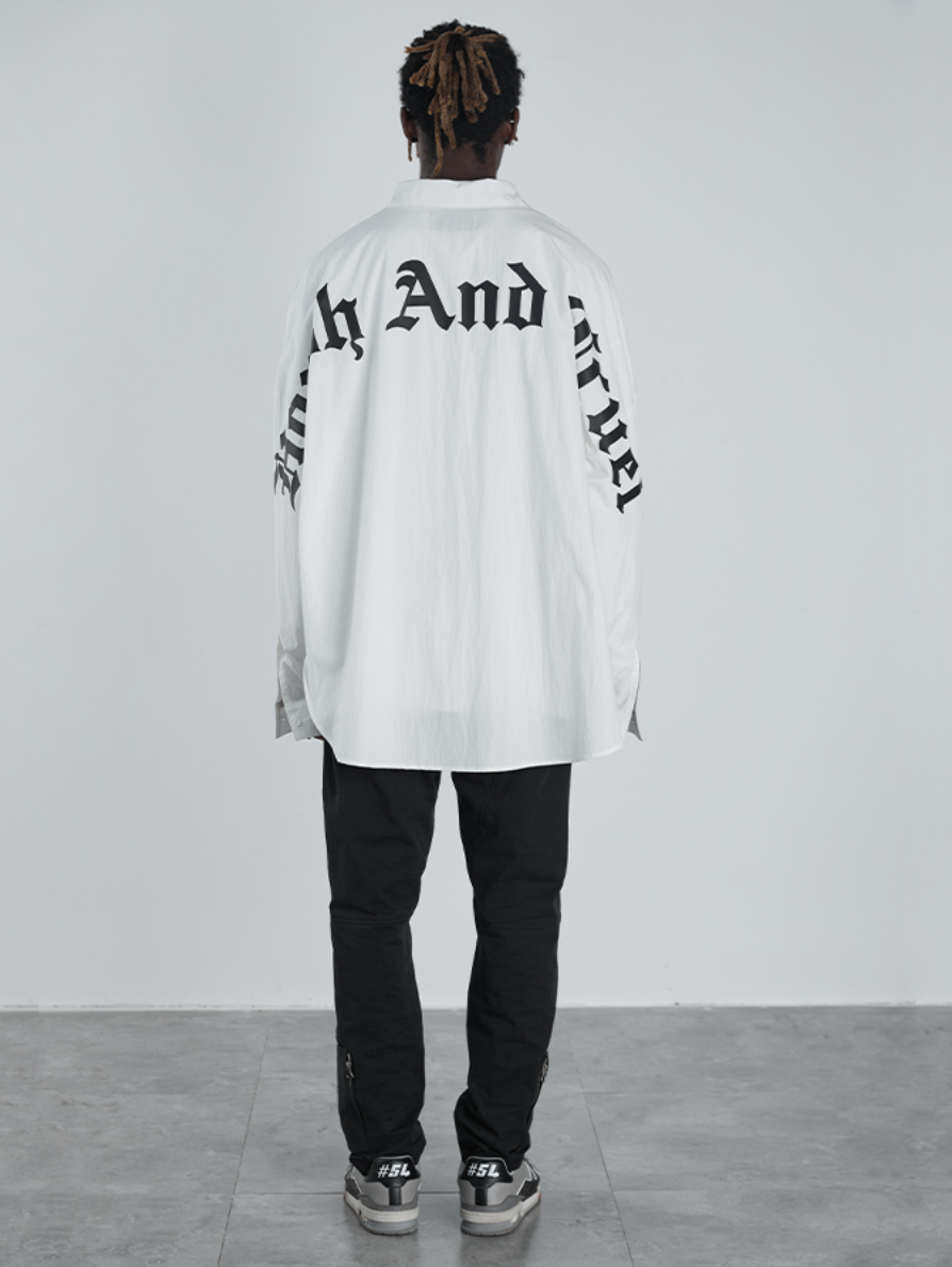 Harsh and Cruel Large Letters Logo Long Sleeved Shirt