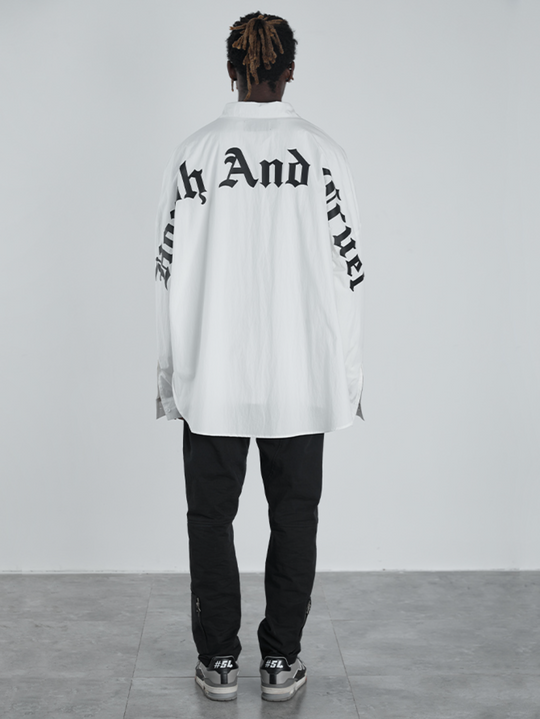 Harsh and Cruel Large Letters Logo Long Sleeved Shirt