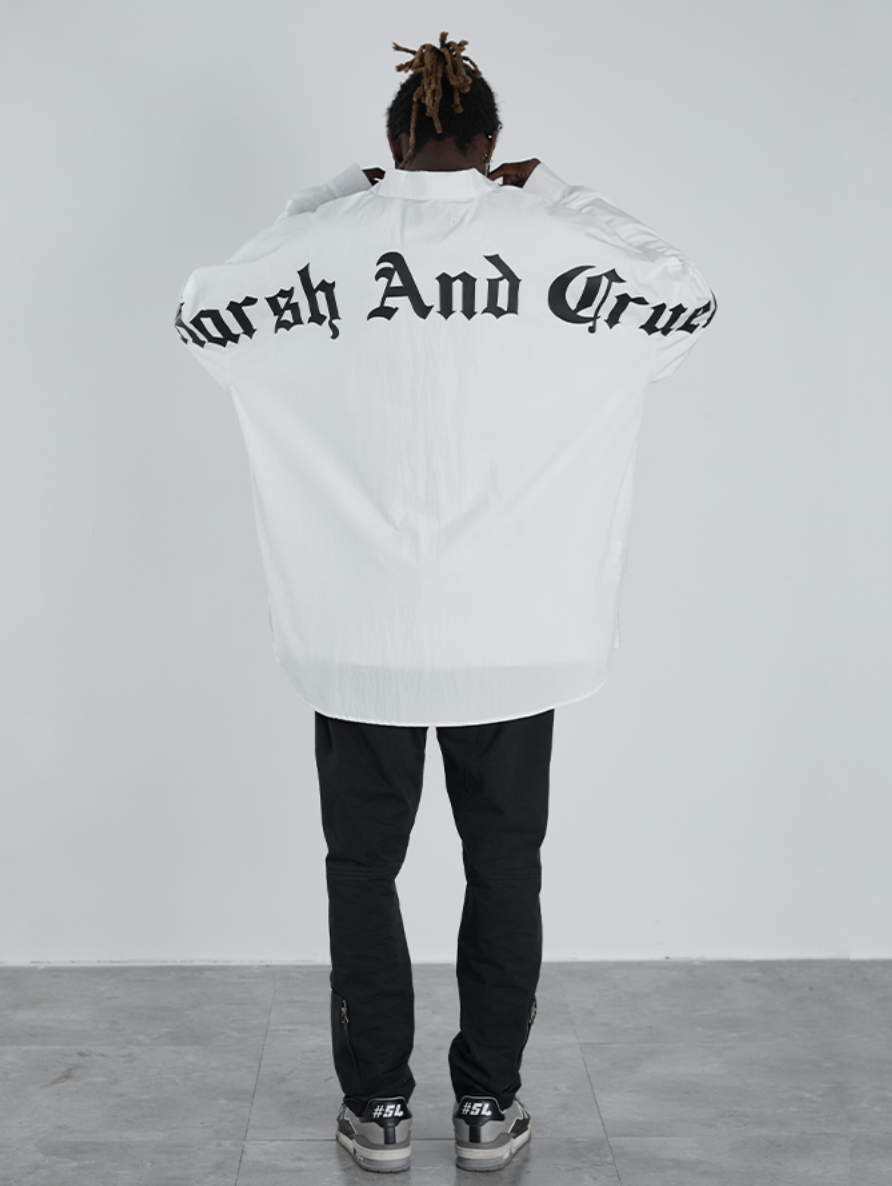 Harsh and Cruel Large Letters Logo Long Sleeved Shirt