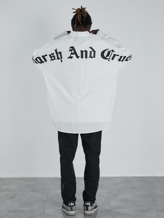Harsh and Cruel Large Letters Logo Long Sleeved Shirt