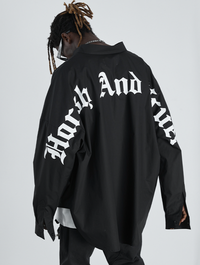 Harsh and Cruel Large Letters Logo Long Sleeved Shirt