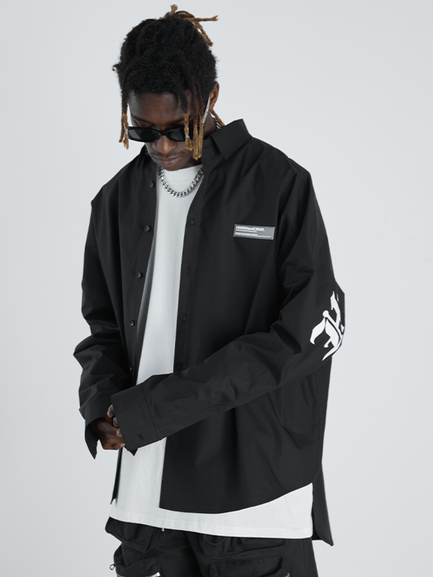 Harsh and Cruel Large Letters Logo Long Sleeved Shirt