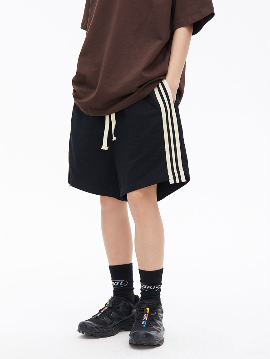 Webbing Stitching Basketball Shorts