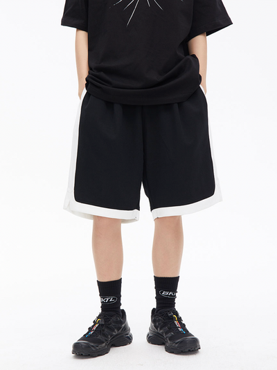 Contrast Color Basketball Shorts