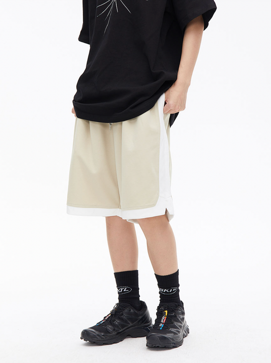Contrast Color Basketball Shorts