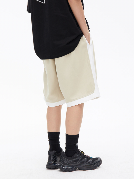 Contrast Color Basketball Shorts