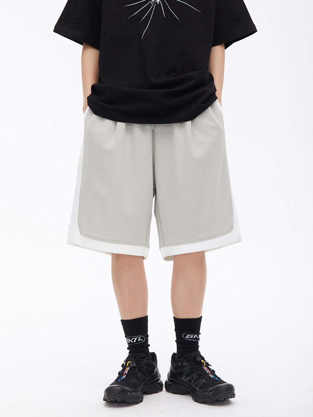 Contrast Color Basketball Shorts