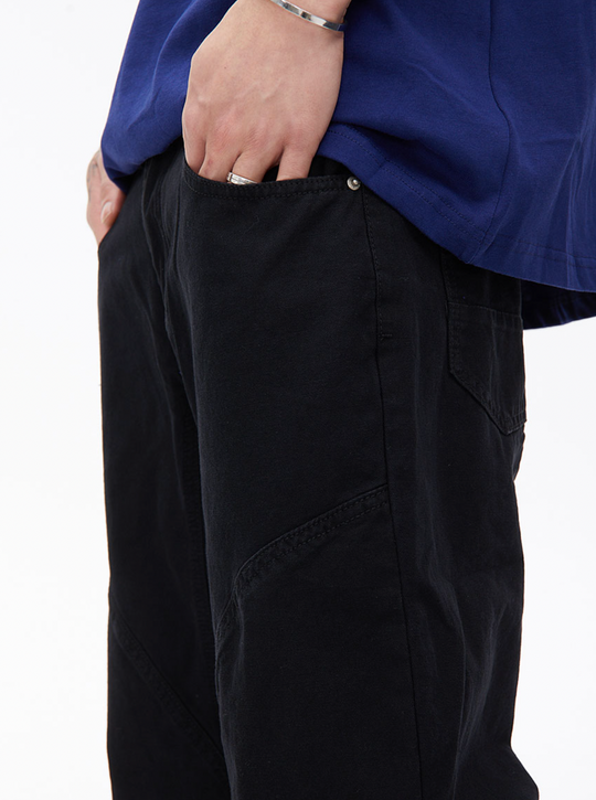 Washed Stitched Trousers