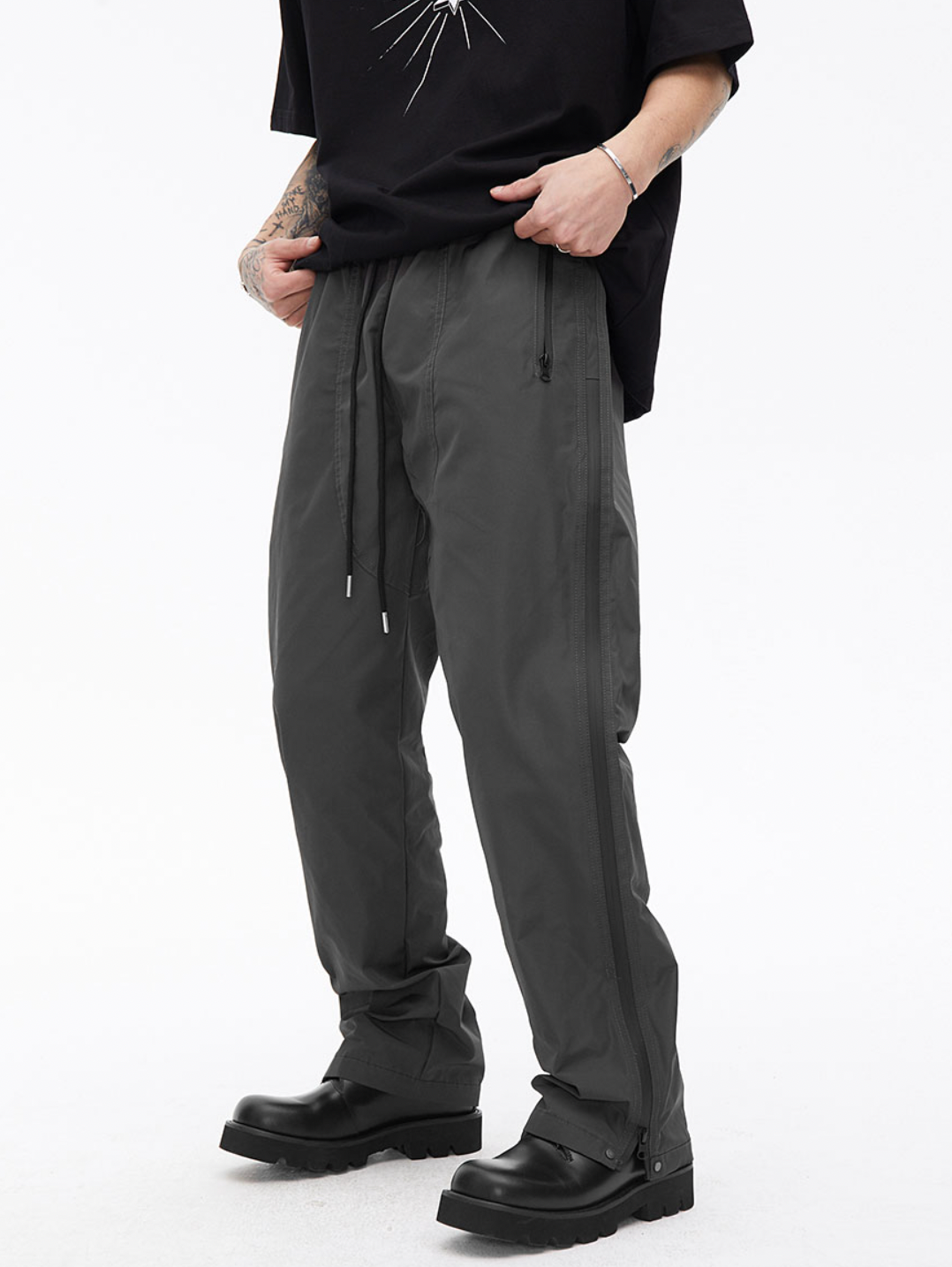 Function Windbreaker Zipper Work Pants