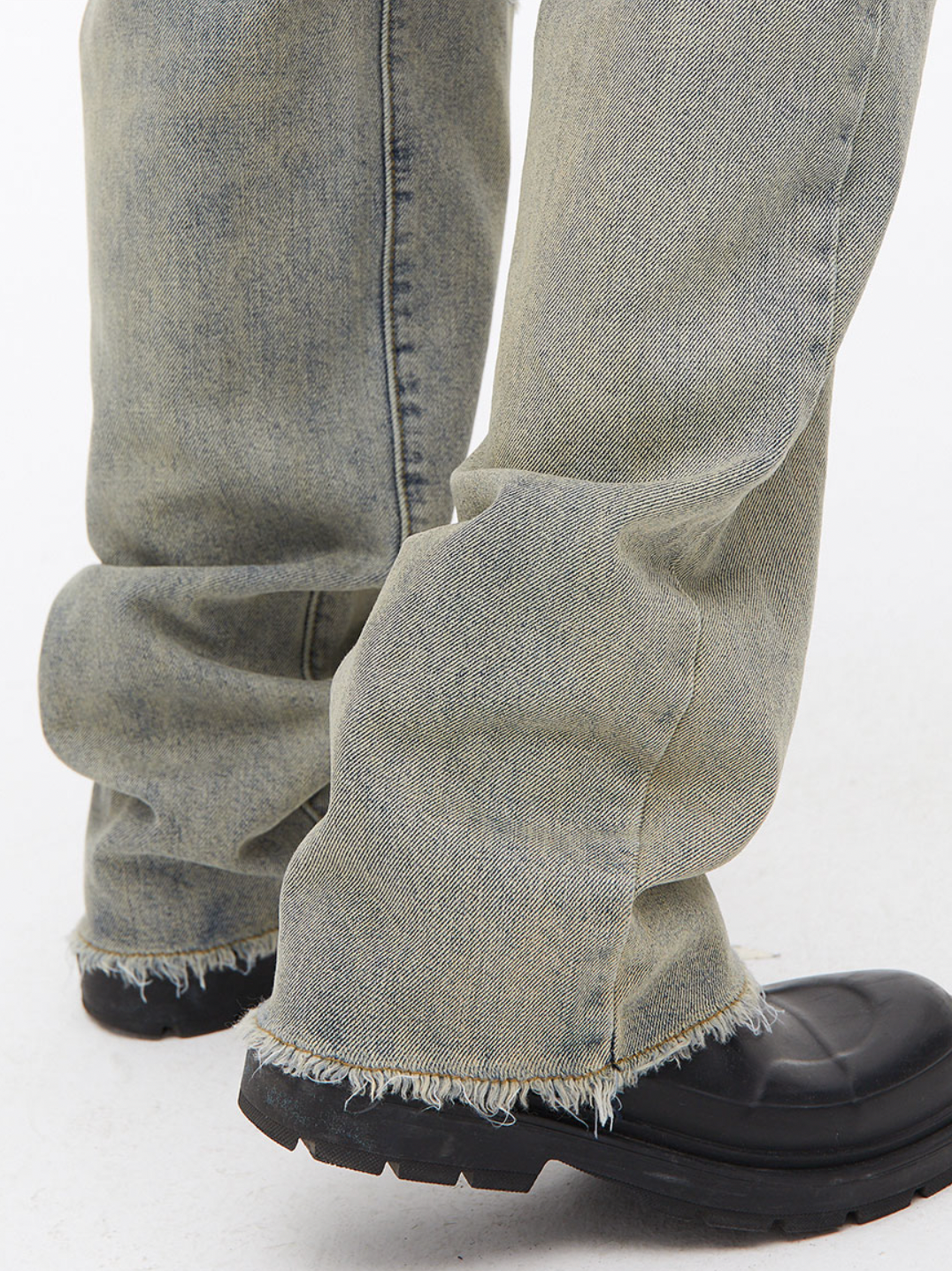 Washed Distressed Loose Denim Jeans