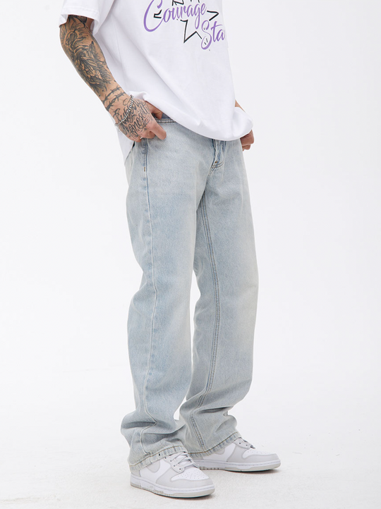 Printing Washed Denim Jeans