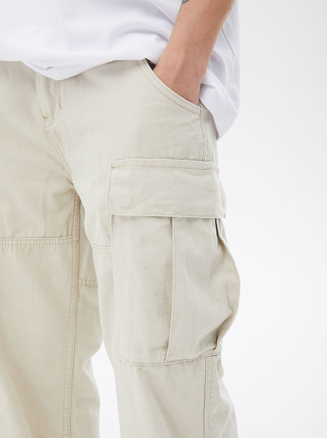 Multi Pocket Washed Work Cargo Pants