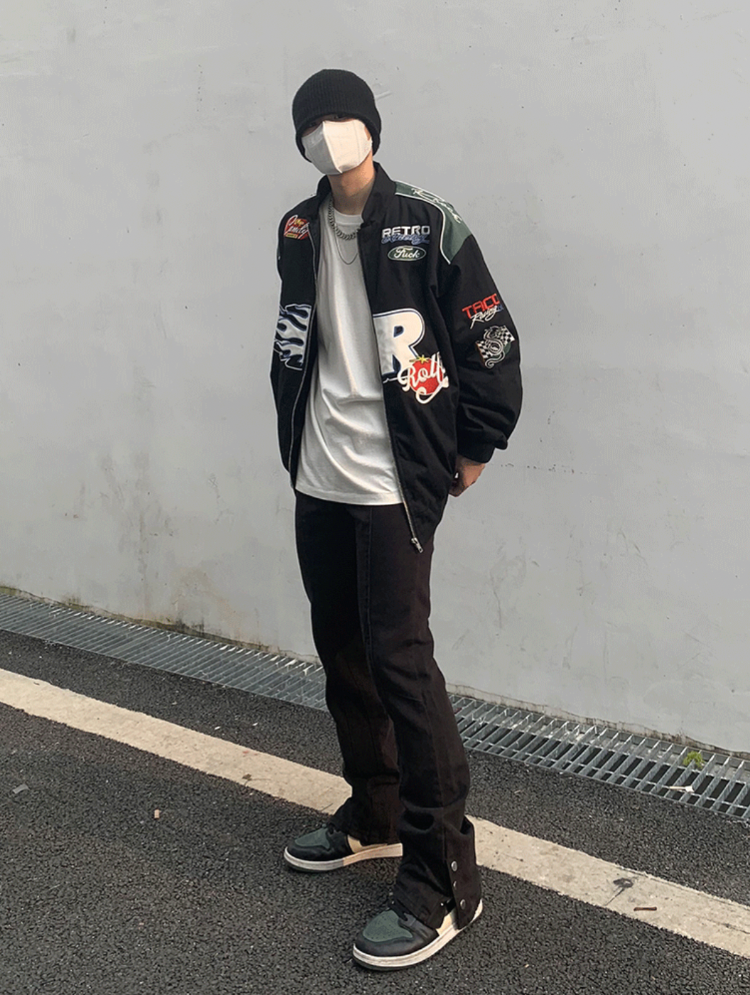 Embroidered Motorcycle Racing Jacket