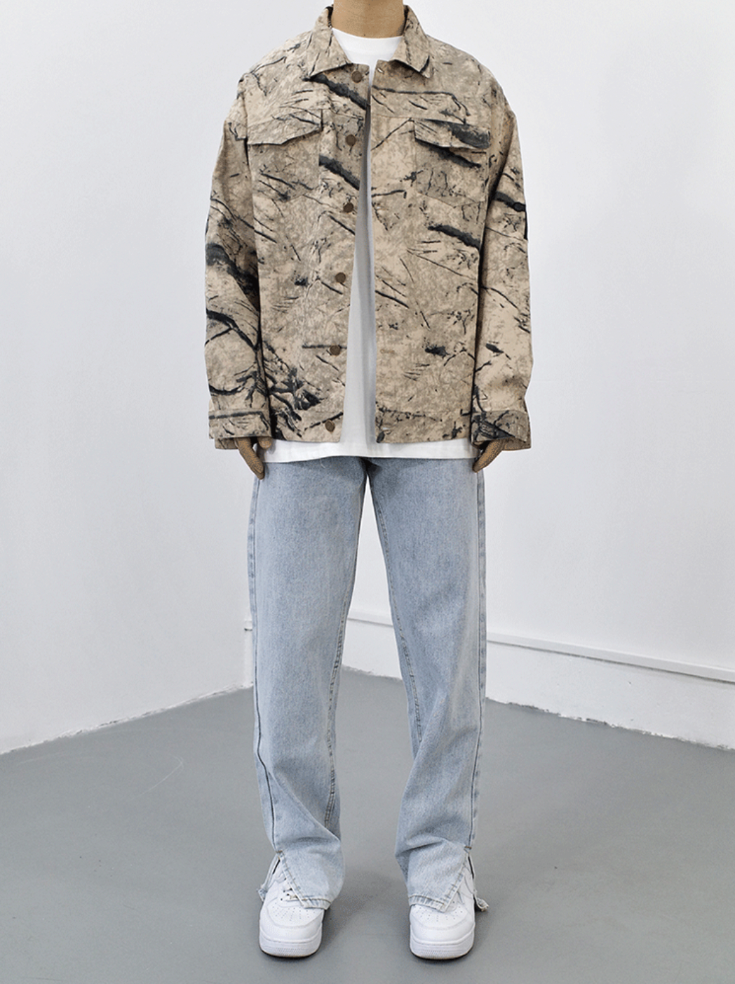 Tie Dye Shirt Jacket