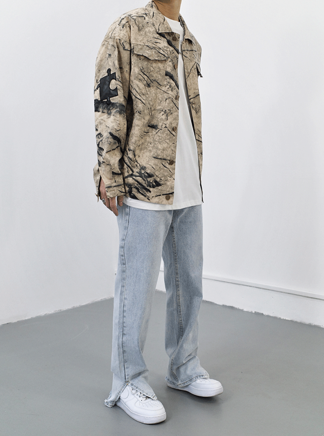 Tie Dye Shirt Jacket