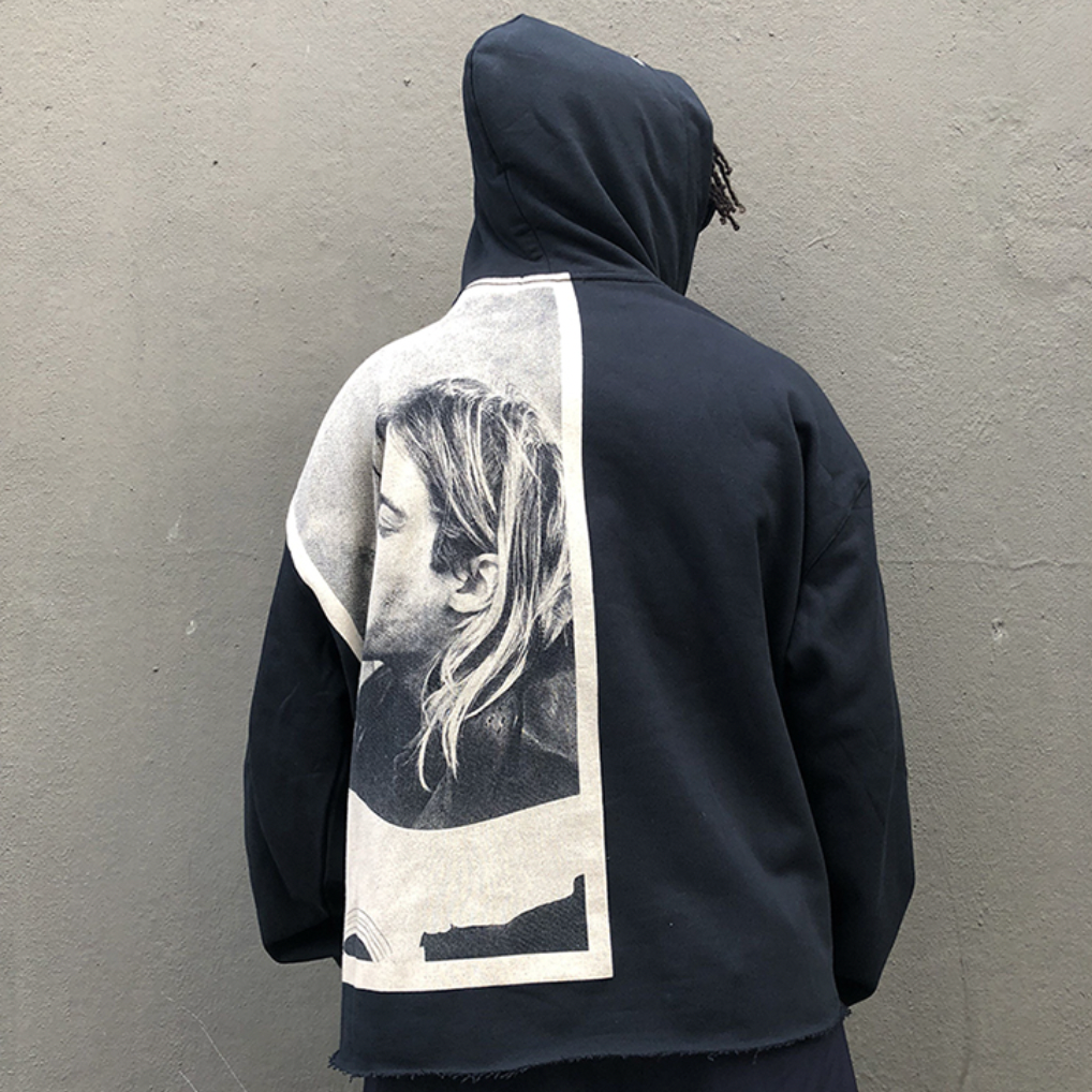 Portrait Old Printed Hoodie