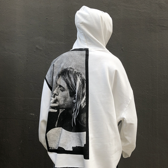Portrait Old Printed Hoodie