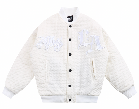 Gothic Word Quilted Varsity Jacket