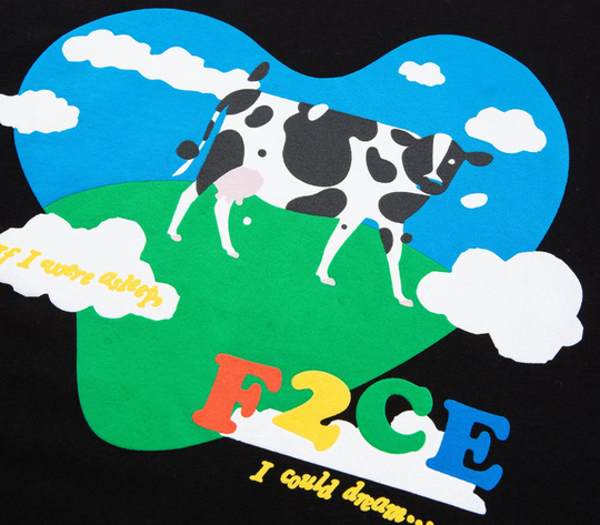 F2CE Love Heart Cows Printed Tee