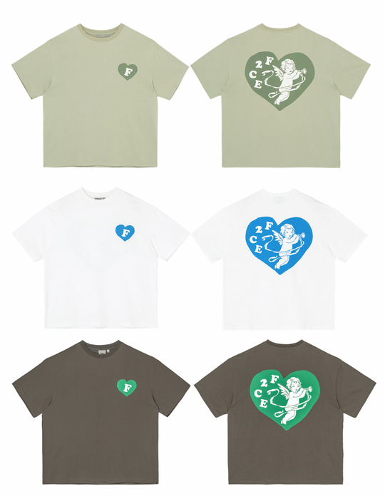 F2CE Love Heart Angel Print Tee