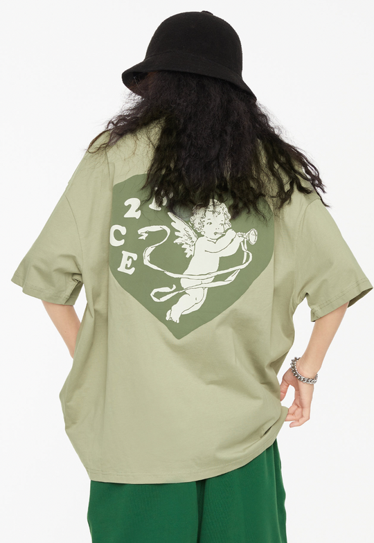 F2CE Love Heart Angel Print Tee