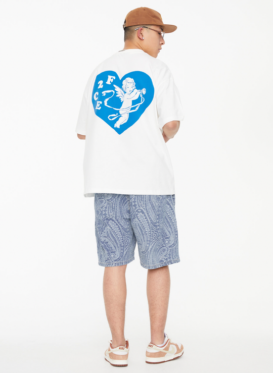F2CE Love Heart Angel Print Tee