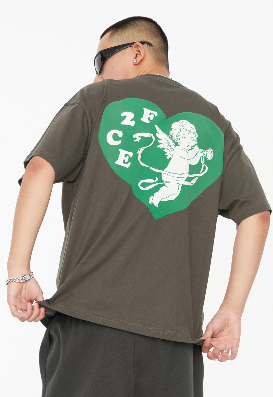 F2CE Love Heart Angel Print Tee