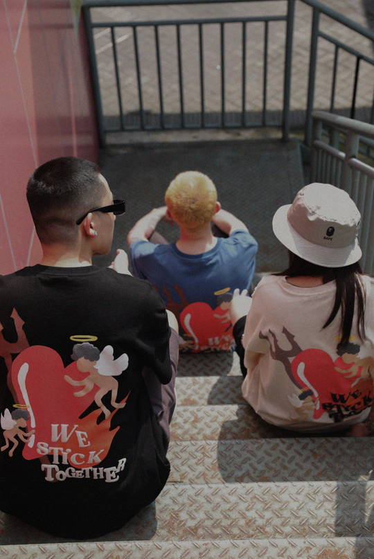 F2CE Foam Letters Printed Angel Tee