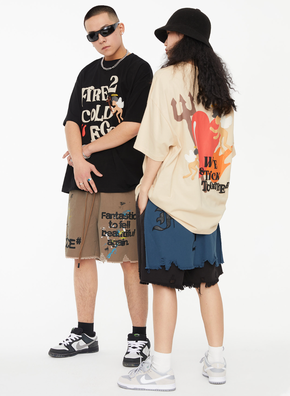 F2CE Foam Letters Printed Angel Tee