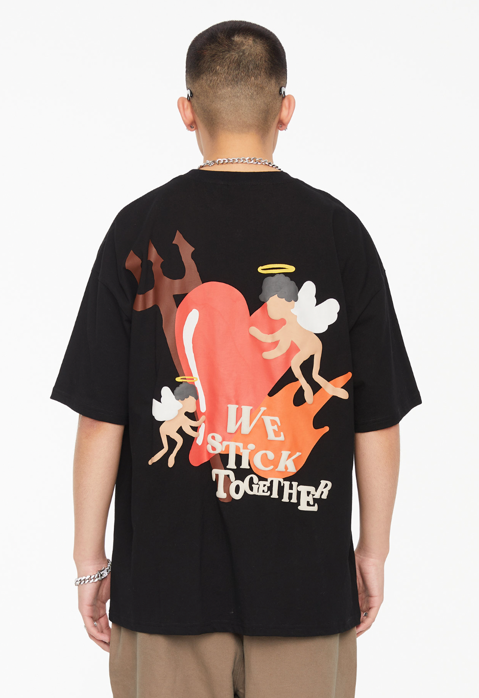 F2CE Foam Letters Printed Angel Tee