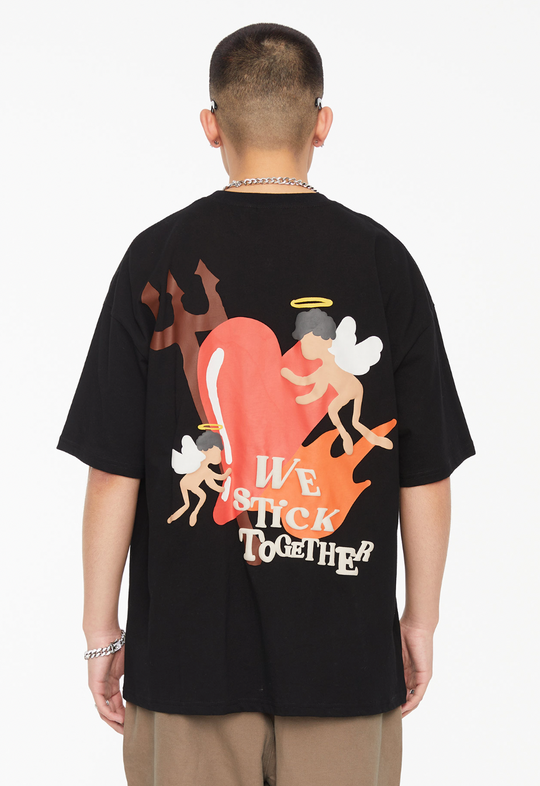 F2CE Foam Letters Printed Angel Tee