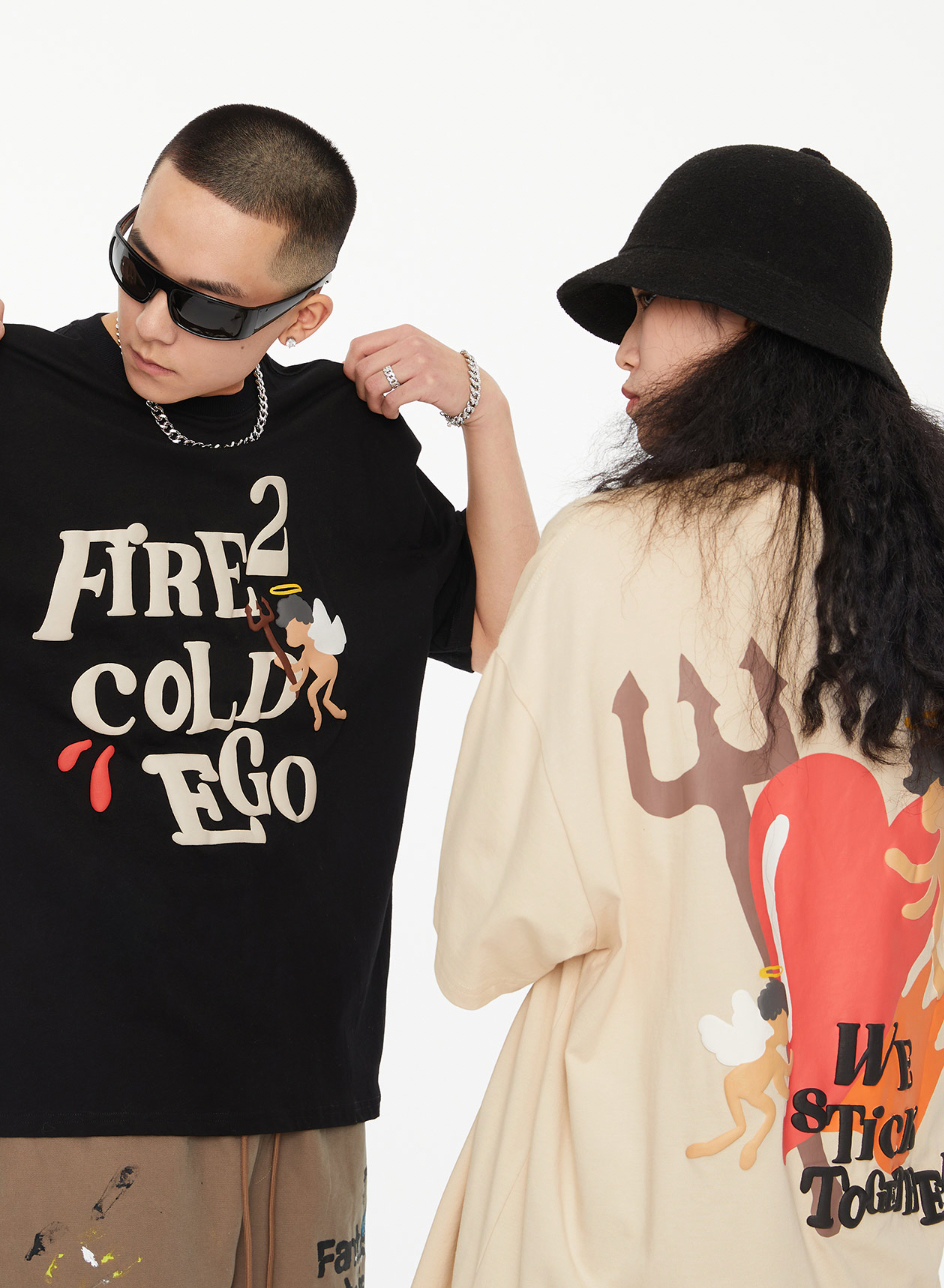 F2CE Foam Letters Printed Angel Tee