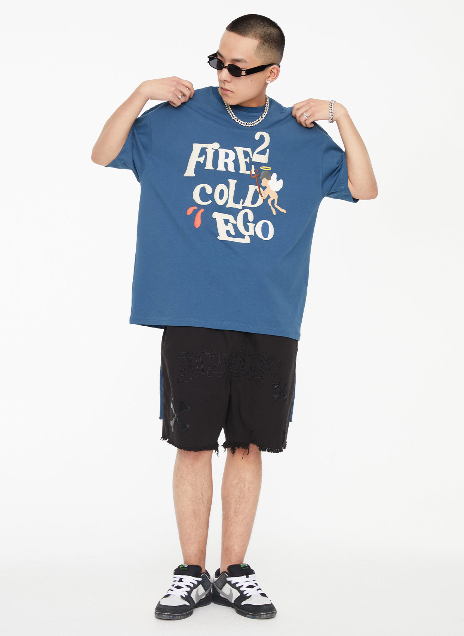 F2CE Foam Letters Printed Angel Tee